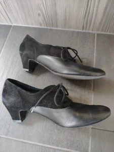 Diamant Trainer Tanzschuhe, Schnürschuh Komfort mit Fußbett, Leder Nubuk Gr. 5 - Bild 1 von 9