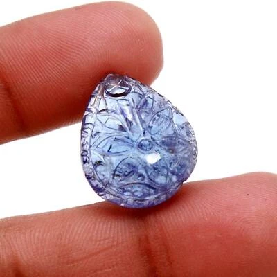 Piedra preciosa suelta tallada genuina de tanzanita piedra de nacimiento de diciembre 20x17x6 mm 16 quilates Foto 1 de 3