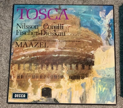 TOSCA PUCCINI NILSSON MAAZEL DECCA 2 LP set 341-2 WB GR FREE US & CDN SHIP - Image 1 of 4