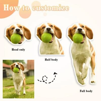 Personaje de dibujos animados acrílico magnético, gato y perro personalizado frigorífico personalizado D2P3 Foto 1 de 4