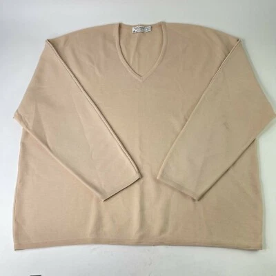 ST. CROIX MEN’S PULLOVER CREME Size XX L Zephyr wool knit V-Neck SWEATER - Image 1 of 4