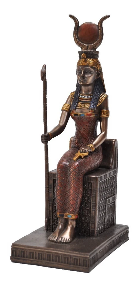 Estatuilla de bronce veronesa dios egipcio Isis sentado estatua regalo Foto 1 de 1