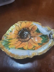 Muschel Ring Tablett Sonnenblume - Bild 1 von 2