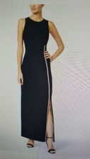 msk embellished ruched jersey gown