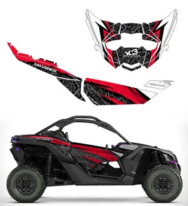 Can Am Maverick X3 MXVEC 009 Decal Graphic Kit Wraps 4x4 Off Road - Foto 1 di 10