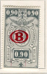 BELGIUM; 1940 Railway Parcel Post Optd. ' B ' issue Mint hinged 90c. value - Picture 1 of 1