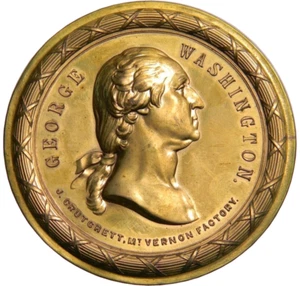 Washington 1880 James Crutchett Electrotipo Publicidad Shell Medalla (05701) - Imagen 1 de 2