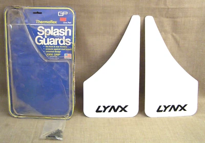 Par de aletas de barro blancas con logotipo GP Thermoflex para Mercury Lynx 1981-1987 - sin usar Nuevo de Lote Antiguo Foto 1 de 4