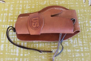 Custom-made Lightly Used 1911 Leather Holster Right Hand Stamped US - Picture 1 of 2