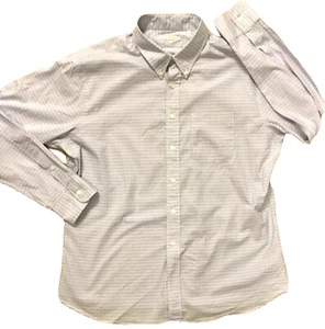 NEW ENGLAND SHIRT CO. Sz 2XL Button Down Shirt Grey Plaid 100% Cotton Exc’t Cond - Picture 1 of 7