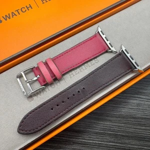 Apple Watch Hermès Rose Bordeaux Simple Tour38mm-42mm used no box - Picture 1 of 6