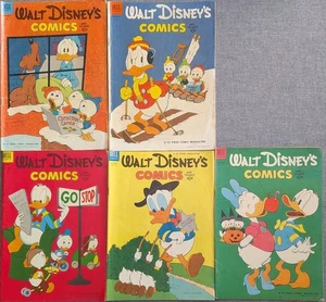 WALT DISNEY'S COMICS & Stories Lot Of 5 #148 149 151 157 158 Golden Age Donald - Picture 1 of 23