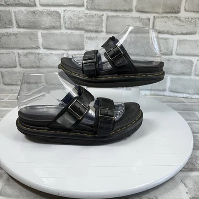 Dr. Martens Myles Women's Size 7 Black Leather Brando Strappy Platform Sandals - Image 1 of 4