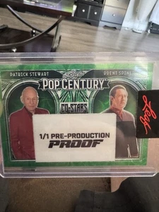 PATRICK STEWART And Data Sci-Fi Green 1/1 Star Trek 2025 , RARE 1/1 🔥 - Picture 1 of 3