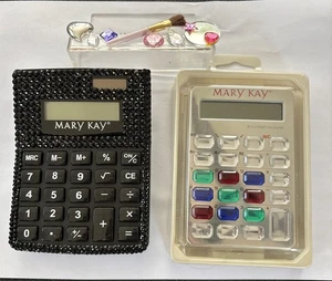 Vintage Mary Kay Calculator Set Of 2 Plus Business Card Holder  - Picture 1 of 10