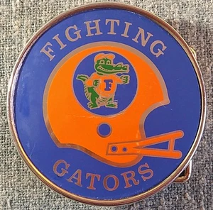 Fighting GATORS Belt Buckle Vintage 1970s University Of Florida Football NCAA FL - Picture 1 of 3