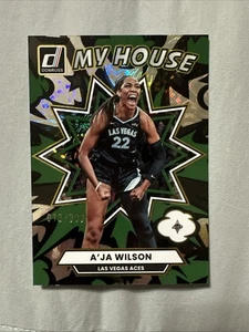 2025 Panini WNBA Donruss A'Ja Wilson Green Fireworks My House Insert Card /399 - Picture 1 of 3