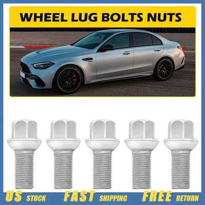 Болты зажимных гаек для колес 5 шт подходят для Mercedes Benz E300 E350 E320 E400 E500 GL320 GL350 - Изображение 1 из 4