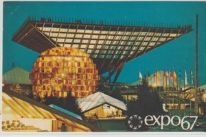 expo67 Montreal Kanada, Kanadas Pavillon Vintage Postkarte unbespielt 2x19 - Bild 1 von 2