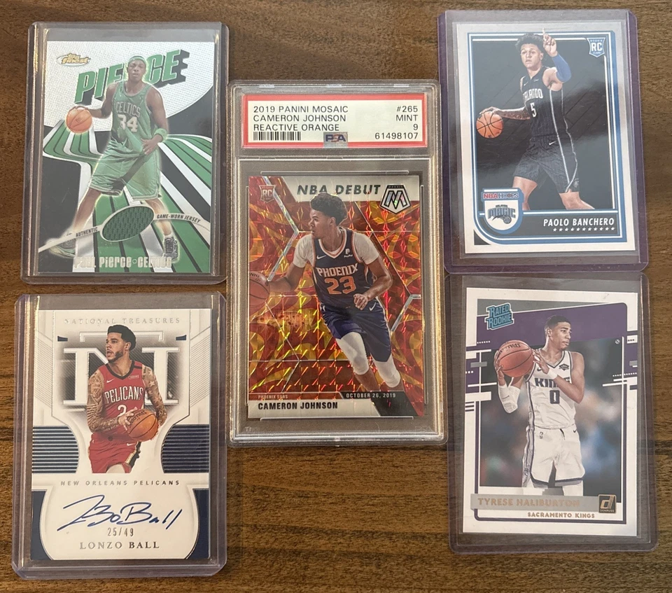 Camiseta deportiva 2020 National Treasures Lonzo Ball Auto/49 2004 Paul Pierce usada en juegos/999 Foto 1 de 1