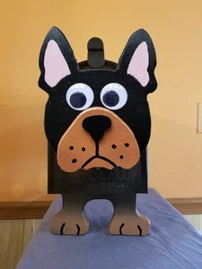 NUEVO Buzón de correo de madera para cachorro negro para perro - Imagen 1 de 4