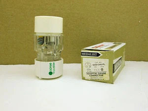 Slater Medalist 8269-CHG-PL Hospital Grade Connector 15A 5-15R-HG Pilot Light  - Imagen 1 de 1