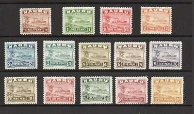 NAURU SG 26B - 39B 1937 SHIPS SET M/M - Image 1 of 2