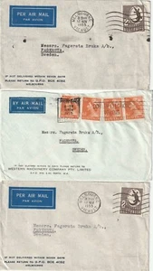 AUSTRALIA: Lot 3 airmail covers to Sweden 1958. - Picture 1 of 1