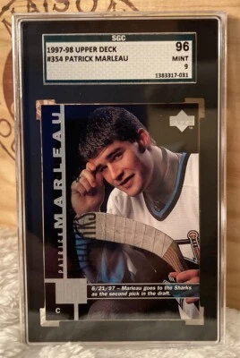 PATRICK MARLEAU 1997-98 Upper Deck #354 SGC 9 - Image 1 of 2