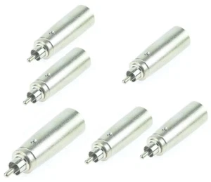 6x Adam Hall Audio Adapter XLR 3-pol male Stecker auf Cinch RCA Verbinder Chinch - Picture 1 of 7