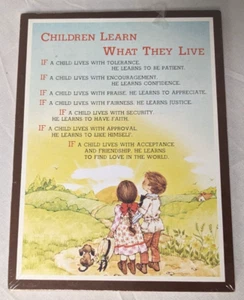 Kinder lernen, was sie leben Wandbehang Wanddeko - Bild 1 von 3