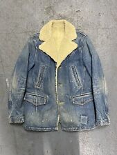 Number (N)ine Takahiro Miyashita Washed Blue Cotton Faux Shearling Jacket Size 4