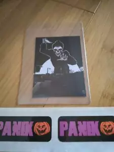 Bam! Tarjeta selecta de artista de terror Psicosis Norman Bates firmada por Jason Miller - Imagen 1 de 2