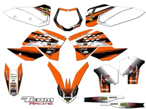 KTM SX SXF 125 250 450 525 2007-2010 CONJUNTO DE CALCOMANÍAS DECORATIVAS MX 2009 2008 - Imagen 1 de 4
