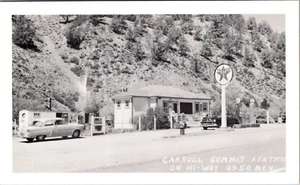 CARROLL SUMMIT TEXACO STATION ON HI-WAY US 50 IN NEVADA - OLD POSTCARD - Picture 1 of 2