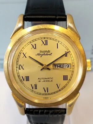 HMT MEGHDOOT 21 JEWELS AUTOMATIC 630197 INDIA MEN'S FULL WORKING VINTAGE WATCH - Image 1 of 4