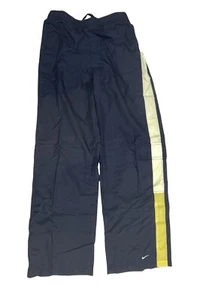 Nike Womens Track Pants Medium Blue with Yellow Stripe - Picture 1 of 7