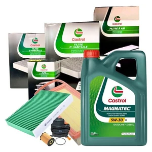 KIT TAGLIANDO CASTROL FORD FIESTA V 1.4 TDCi 4 Filtri + 4L Olio Magnatec 5W30 A5 - Foto 1 di 8