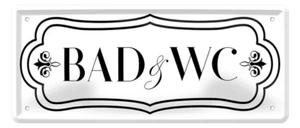 ''Bad WC'' 28x12cm Blechschild - Bild 1 von 4