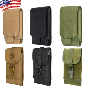Military Cell Phone Carrier Holster Holder Phone Pouch Heavy Duty Belt Hook Loop - Picture 1 of 23