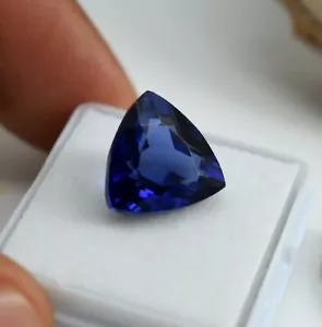 Certified Natural Flawless Tanzanite Blue Trillion Shape 9.50 Cts Loose Gemstone - Picture 1 of 3