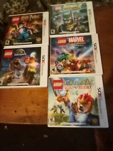 Nintendo DS Lot - 5 Lego Games H.Potter, Jurassic World, Batman 2, Marvel, Chima - Picture 1 of 1