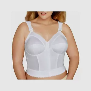 Ladies Exquisite Front Close Longline Posture Bra Size 46D White - Picture 1 of 1