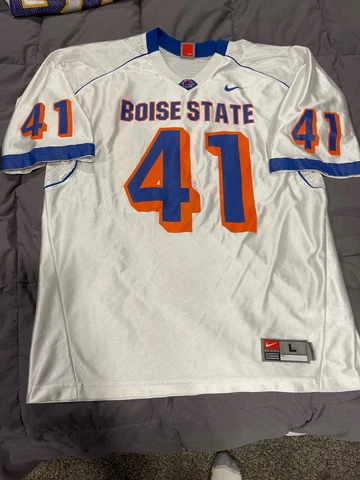 Ian Johnson Boise State Broncos 41 white away L jersey Minnesota Vikings RB Cover