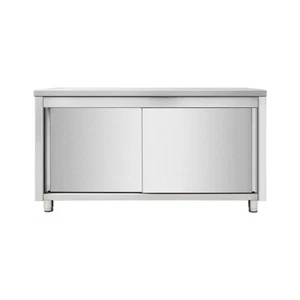 Arbeitsschrank Edelstahl Gastroschrank mit Schiebetüren 120x60x 85cm NEU - Bild 1 von 2