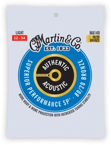 JEU DE CORDES GUITARE ACOUSTIQUE MARTIN AUTHENTIC SP LIGHT MA140 - Picture 1 of 2