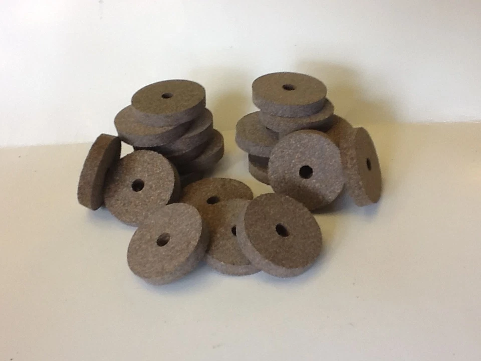 MOGO'S Cork Rings 12 Premium Dark Rubberized 1 1/4" X 1/4" X 1/4"