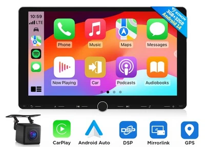 Android 14 10.1" IPS Car Stereo Double DIN GPS WiFi 6 Wireless CarPlay Bluetooth - Image 1 of 4