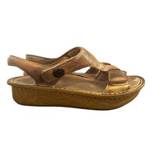 Alegria Kendra Women’s Size 6 EU 36 Gold Leather Slingback Sandals Comfort EUC - Picture 1 of 6