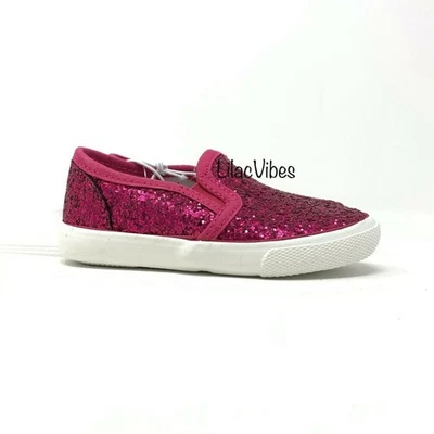 Cat & Jack Madigan Slip-On Sneakers Pink Glitter Baby Size 5 NWT - Изображение 1 из 4